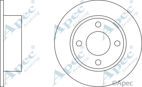 APEC BRAKING Jarrulevy DSK155